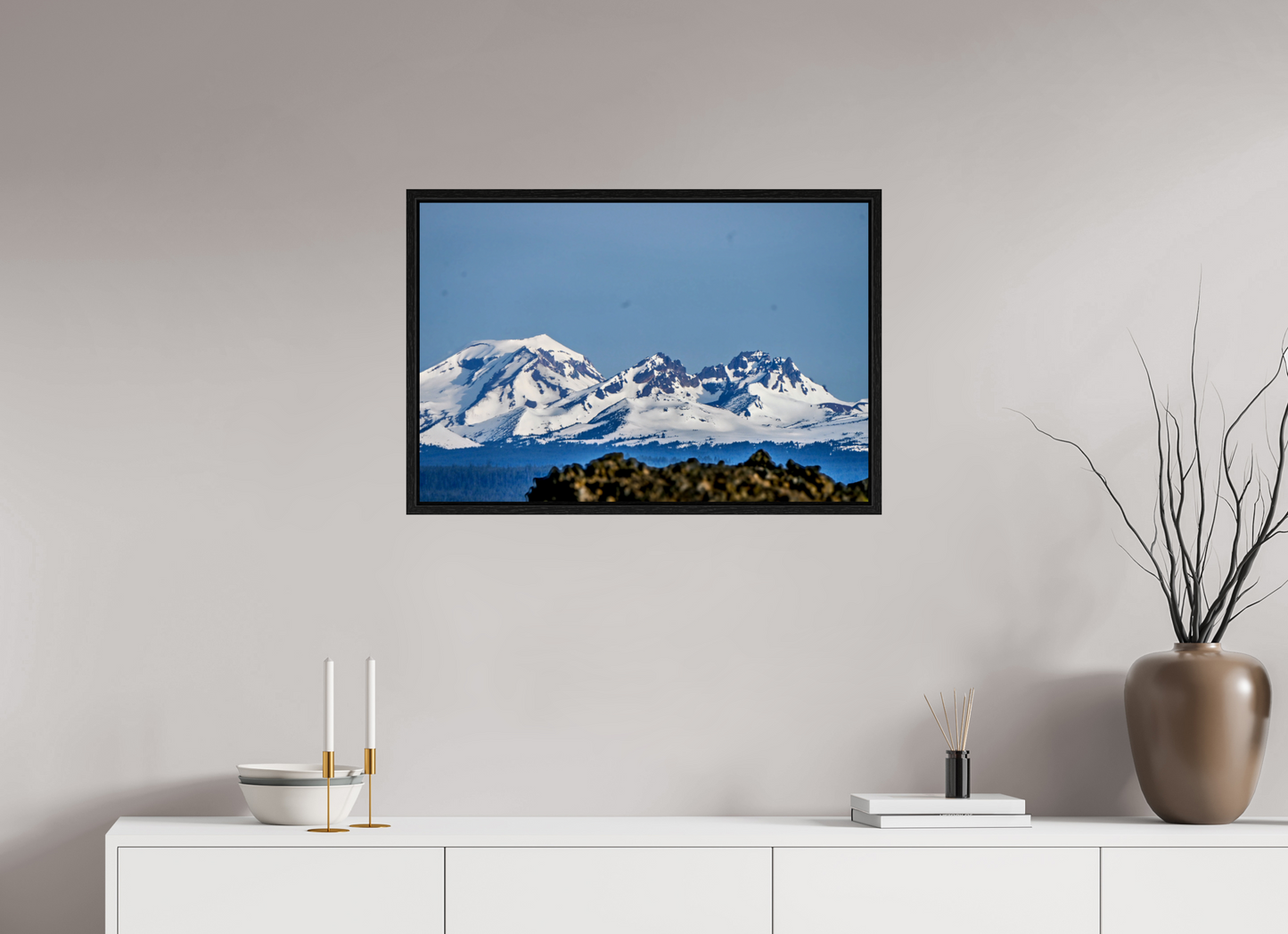 30 x 20″, Floater Frame Cascades - Sisters
