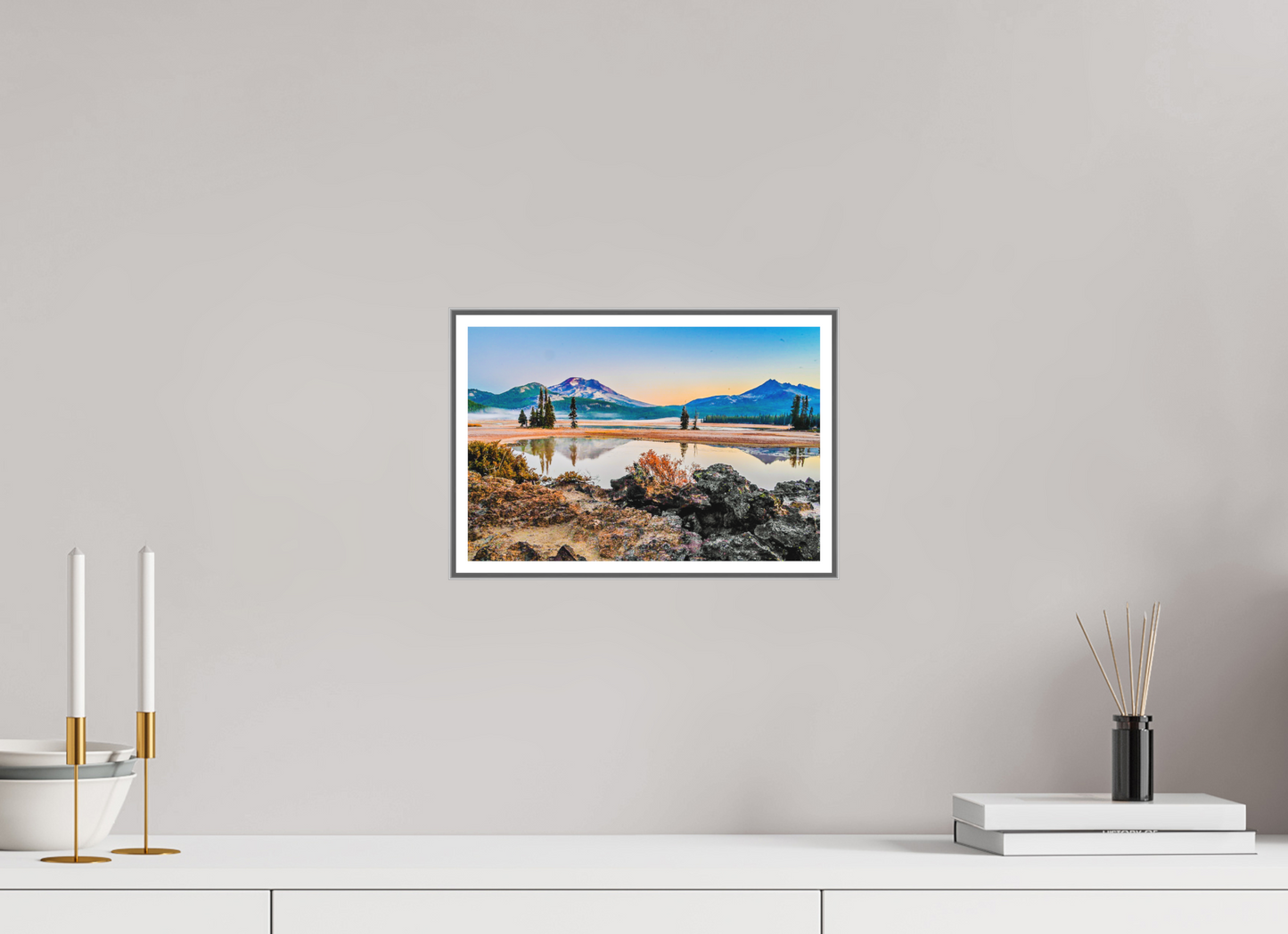 12 x 8″, Silver Fram Acrylic Sparks Lake