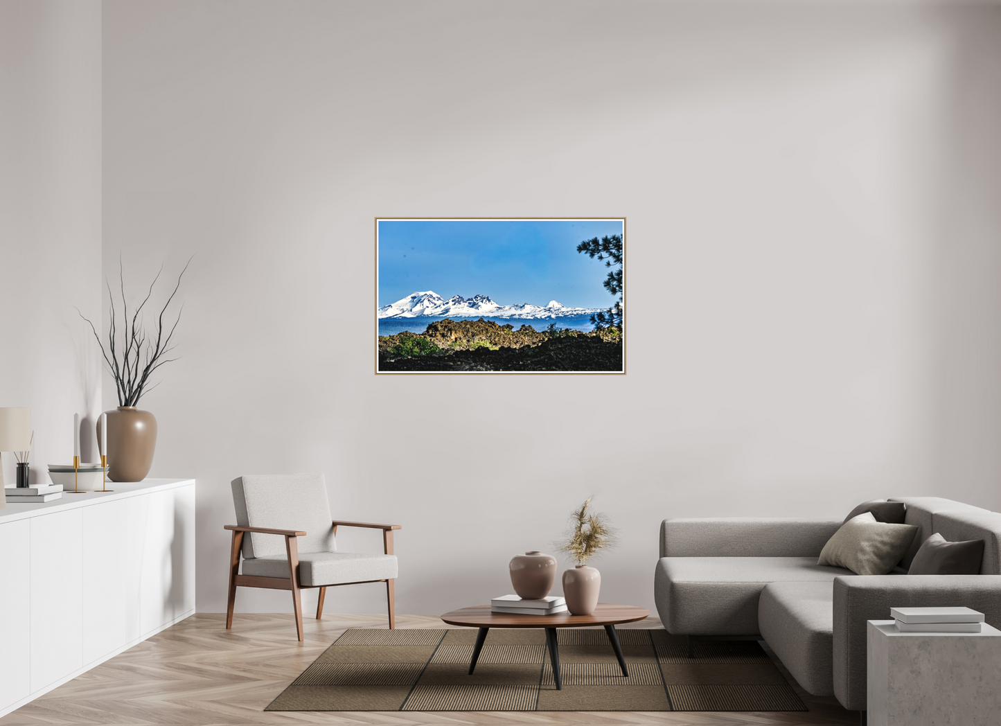50.3 x 31″, New Elk Under Mt Cascades