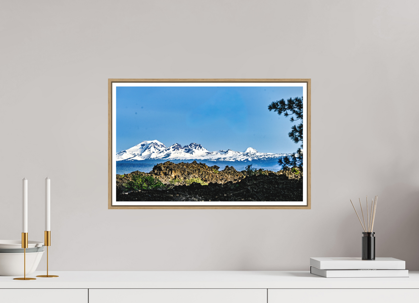 19.4 x 12″, New Elk Under Mt Cascades