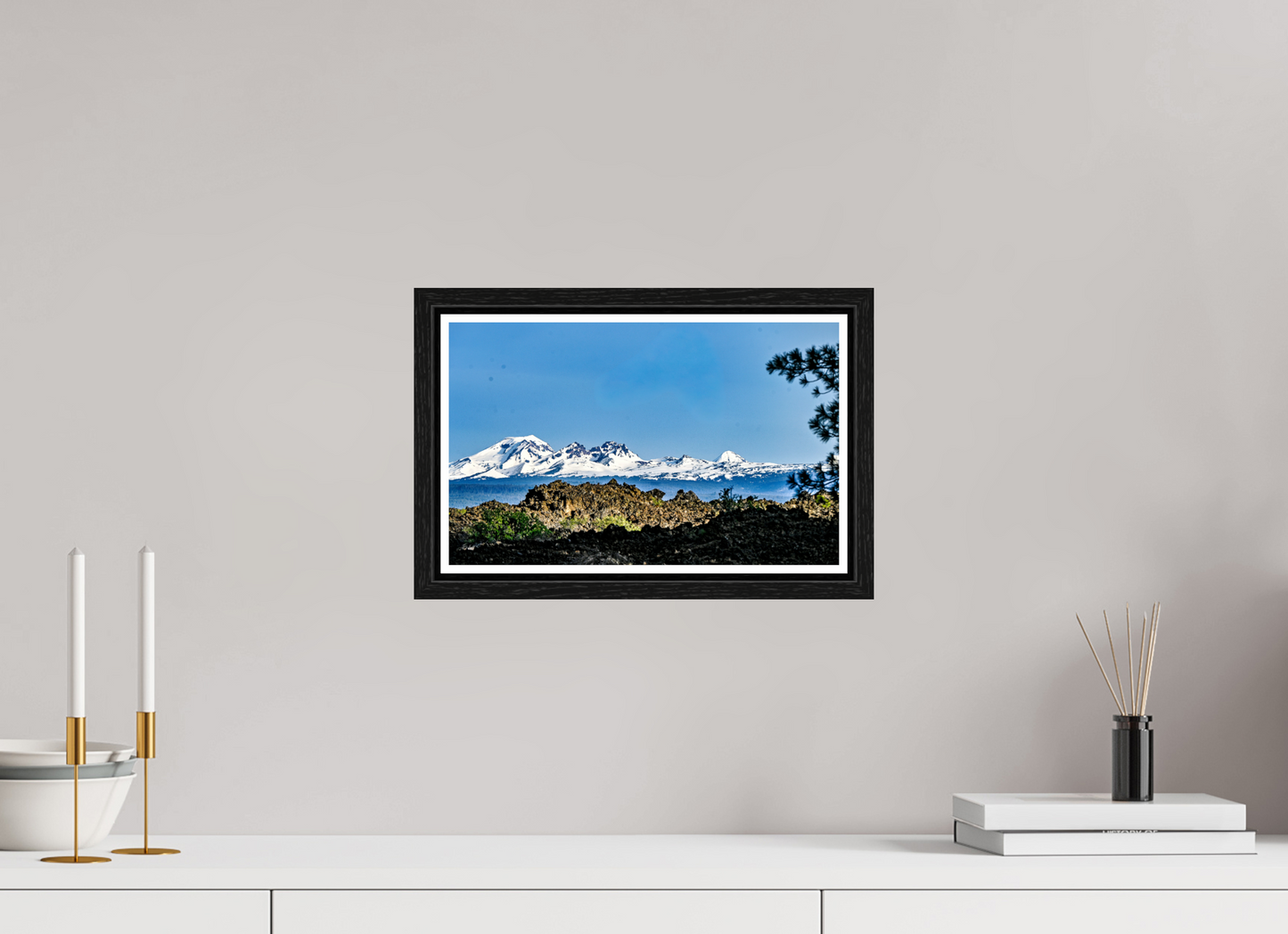 13 x 8″, Gilcee Black Frame Cascades 2