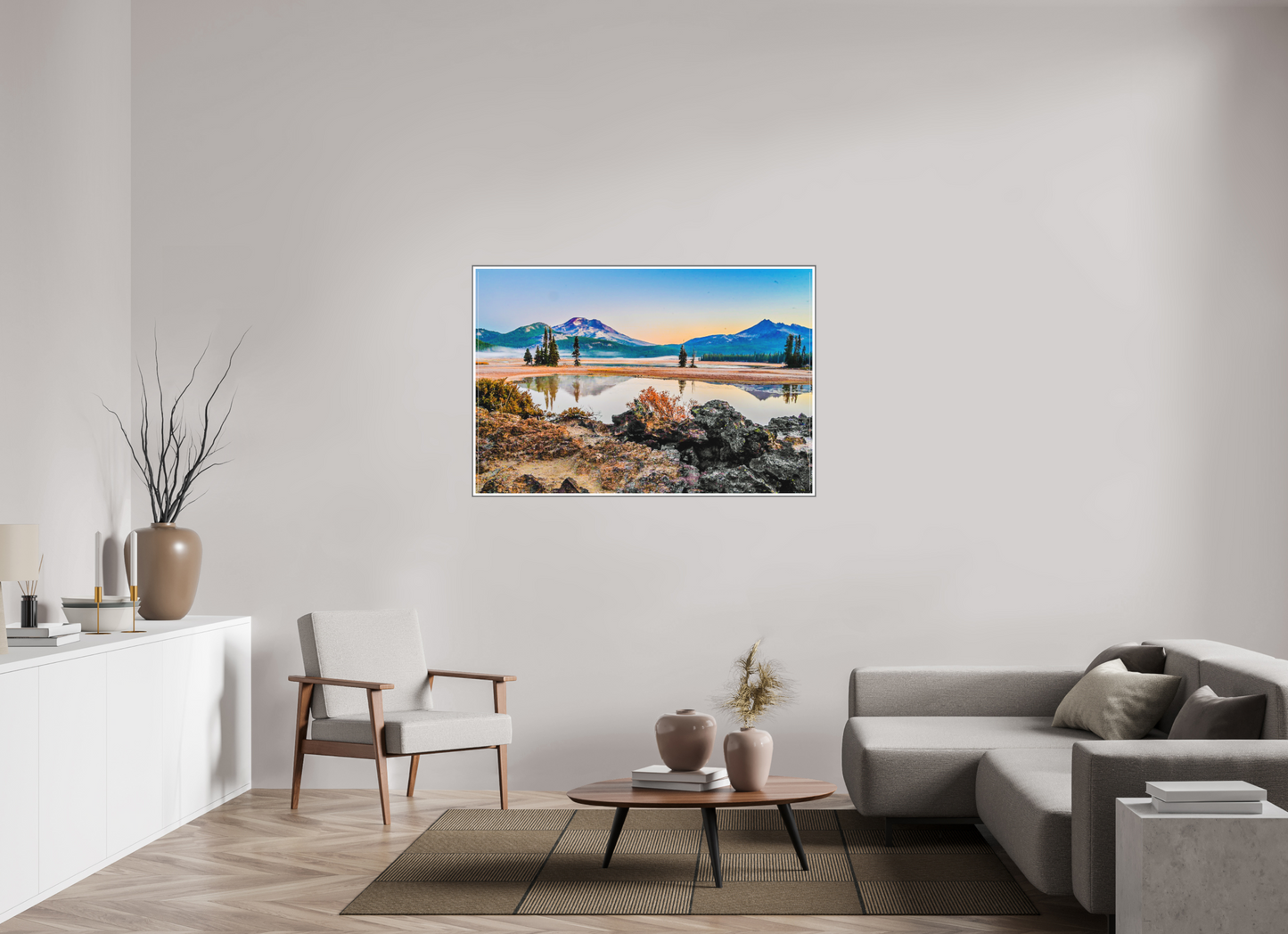 54 x 36″, Silver Fram Acrylic Sparks Lake