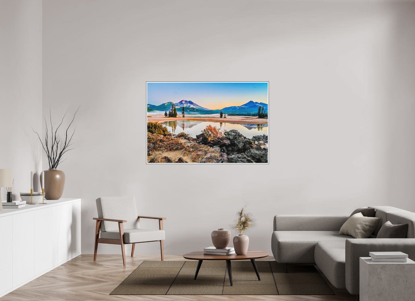 60 x 40″, Silver Fram Acrylic Sparks Lake