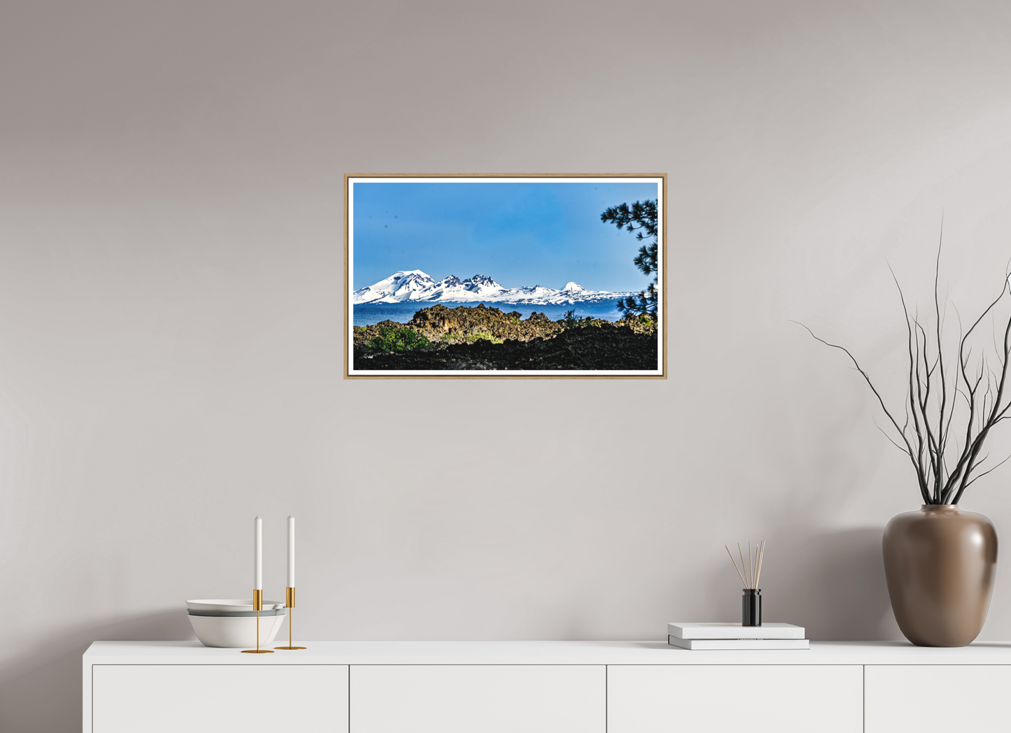 25.9 x 16″, New Elk Under Mt Cascades
