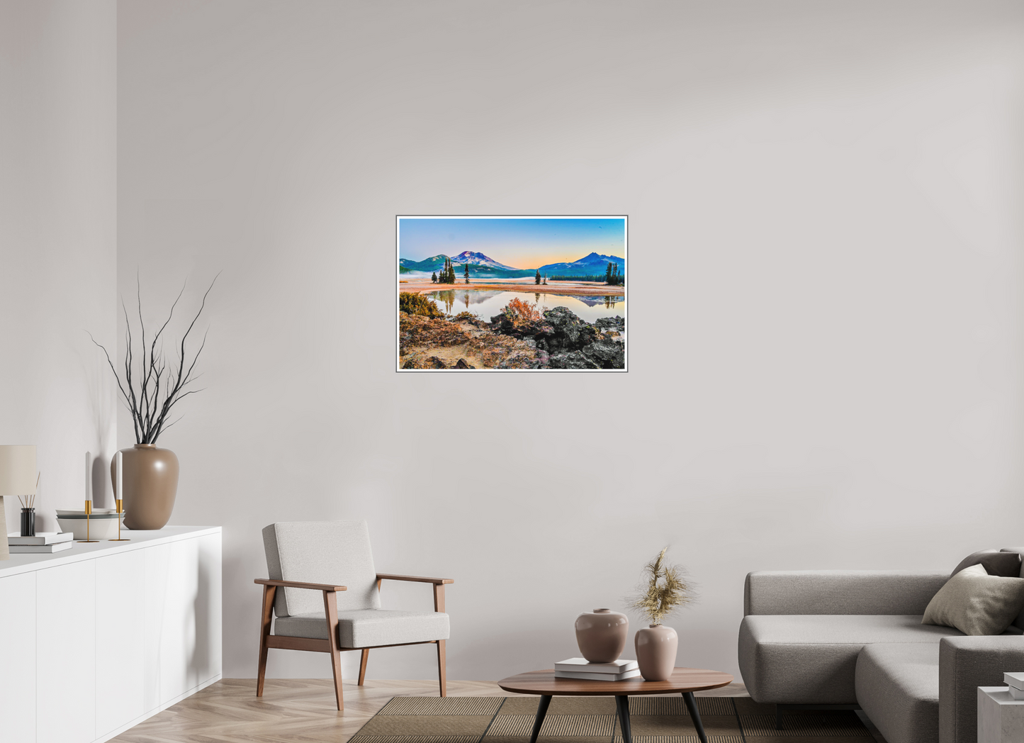 36 x 24″, Silver Fram Acrylic Sparks Lake