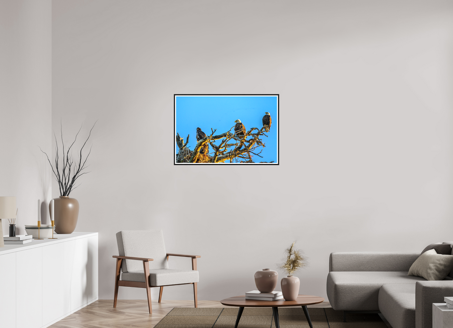 36.3 x 24″, Photo Print Under Matte Glass The Watchers: Bald Eagles of the High Desert