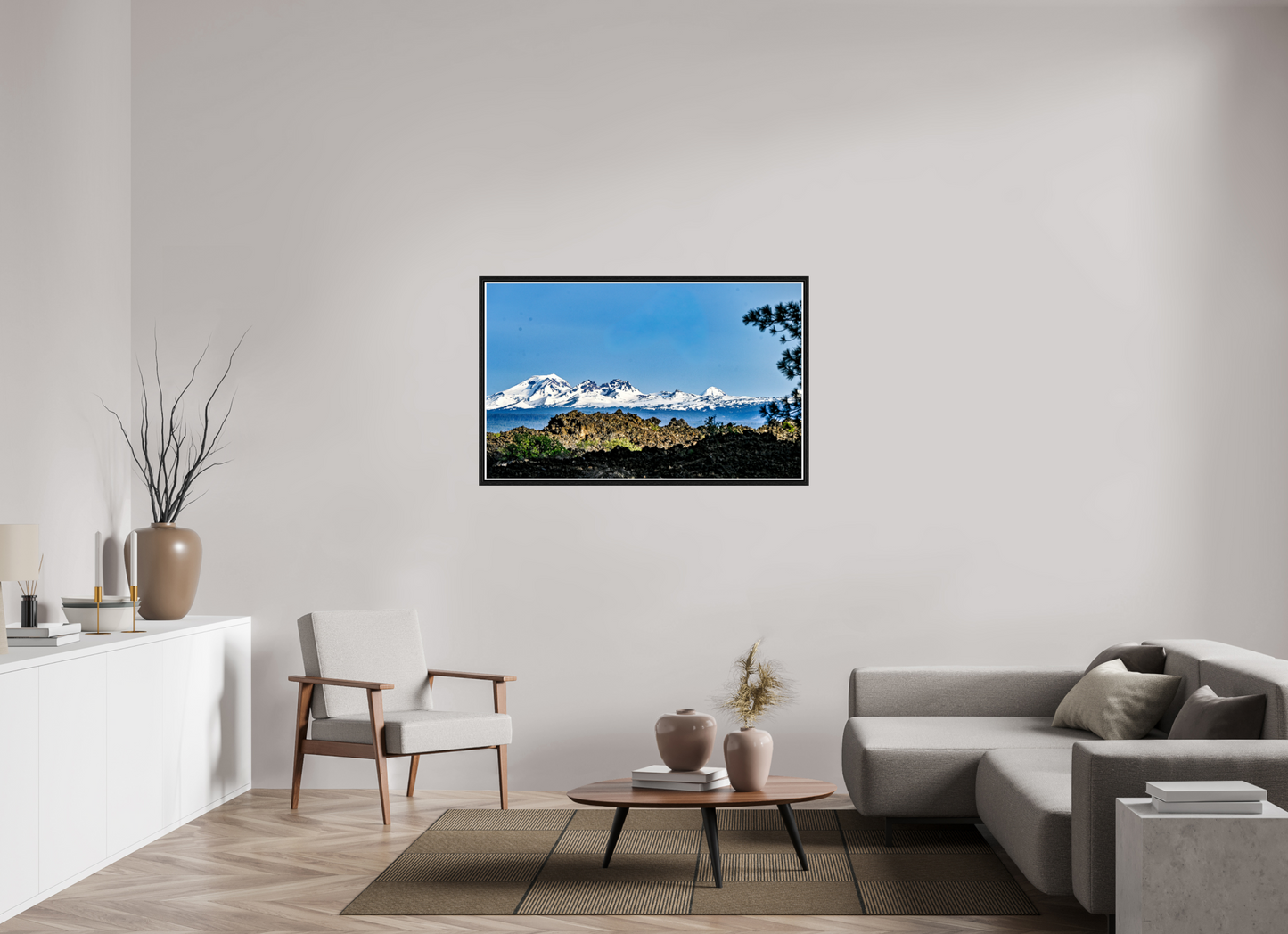 50.3 x 31″, Gilcee Black Frame Cascades 2