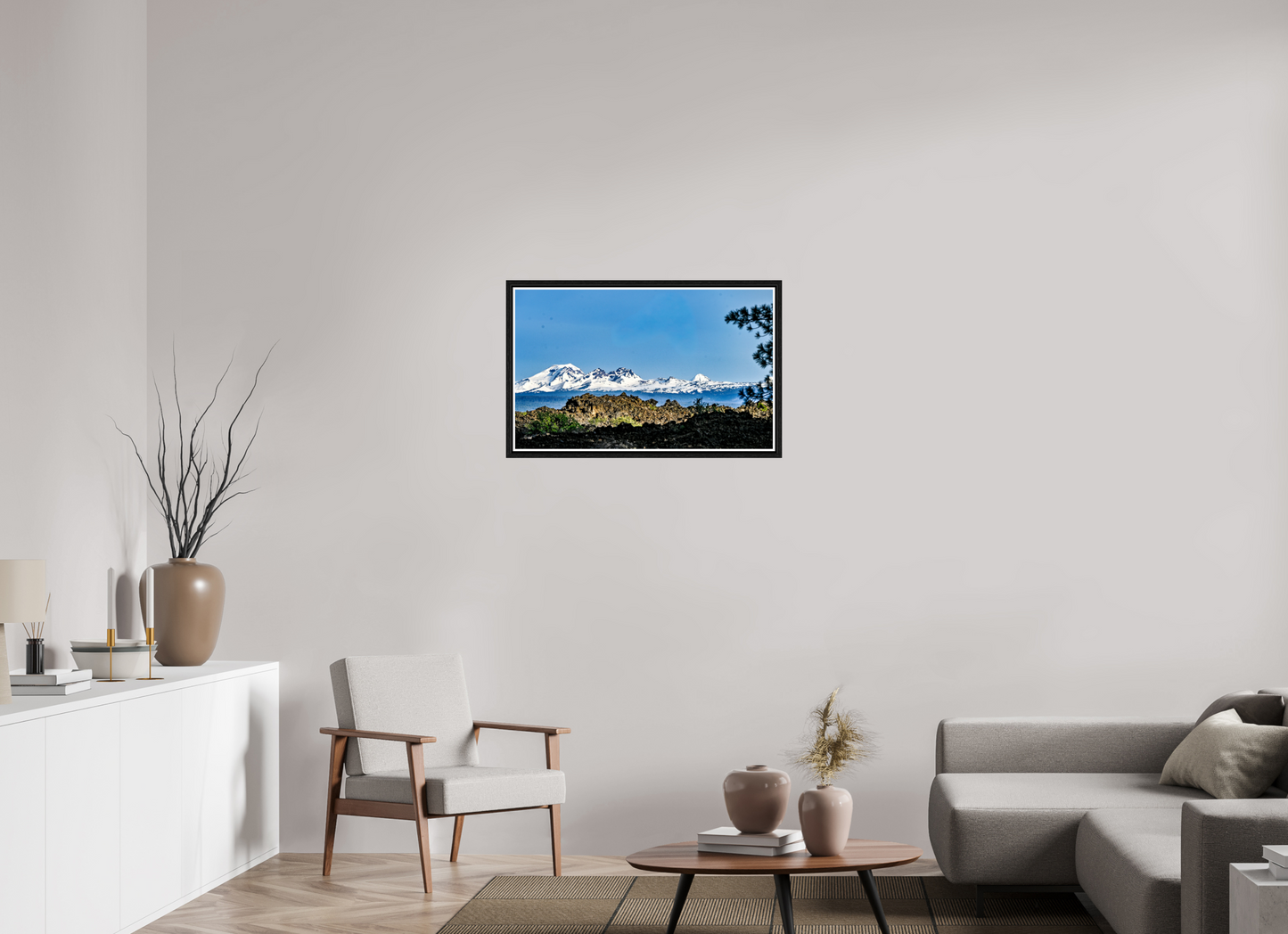 32.4 x 20″, Gilcee Black Frame Cascades 2